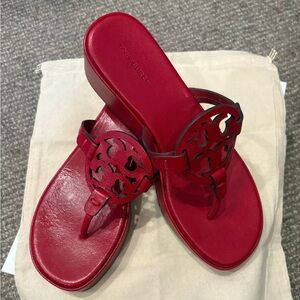 Tory Burch Wedge Millers - Sz 8 Medium - Red - Like New